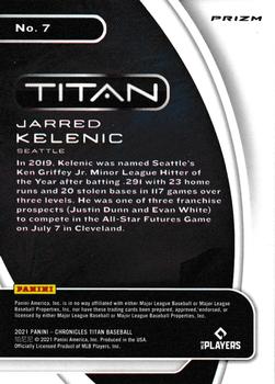 2021 Panini Chronicles - Titan Holo #7 Jarred Kelenic Back