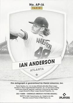 2021 Panini Chronicles - America's Pastime Autographs #AP-IA Ian Anderson Back