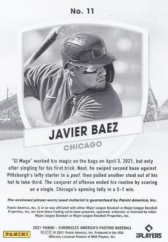 2021 Panini Chronicles - America's Pastime Dual Swatches #11 Javier Baez Back
