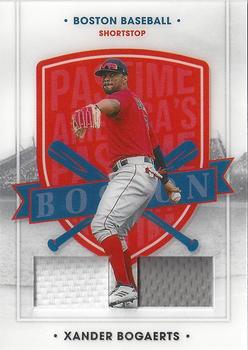 2021 Panini Chronicles - America's Pastime Dual Swatches #16 Xander Bogaerts Front