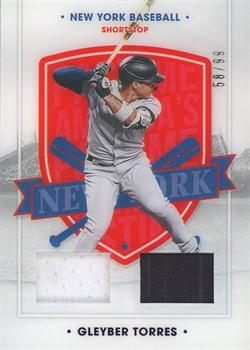 2021 Panini Chronicles - America's Pastime Dual Swatches Blue #50 Gleyber Torres Front