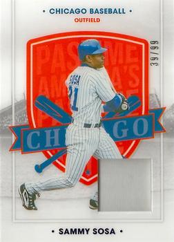 2021 Panini Chronicles - America's Pastime Dual Swatches Blue #97 Sammy Sosa Front