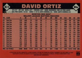 2021 Topps Update - 1986 Topps Baseball 35th Anniversary Chrome Silver Pack Gold #86C-19 David Ortiz Back