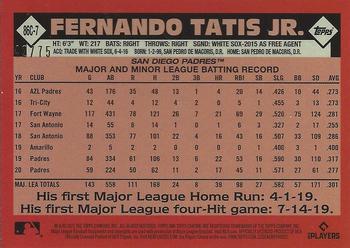 2021 Topps Update - 1986 Topps Baseball 35th Anniversary Chrome Silver Pack Purple #86C-7 Fernando Tatis Jr. Back