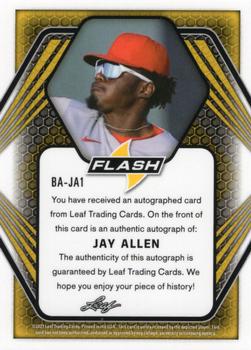 2021 Leaf Flash #BA-JA1 Jay Allen Back