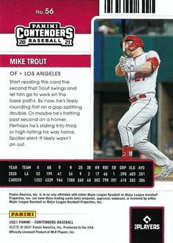 2021 Panini Contenders #56 Mike Trout Back
