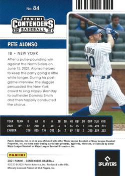2021 Panini Contenders #84 Pete Alonso Back