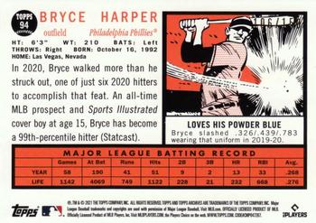 2021 Topps Archives - Rainbow Foil #94 Bryce Harper Back