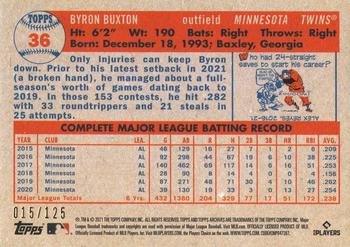 2021 Topps Archives - Green #36 Byron Buxton Back