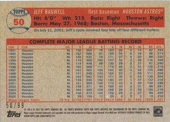 2021 Topps Archives - Silver #50 Jeff Bagwell Back