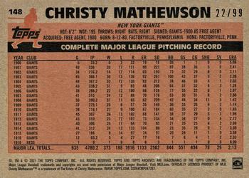 2021 Topps Archives - Silver #148 Christy Mathewson Back