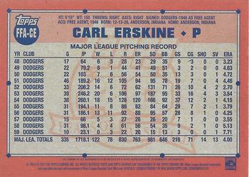 2021 Topps Archives - Fan Favorites Autographs #FFA-CE Carl Erskine Back