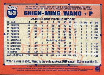 2021 Topps Archives - Fan Favorites Autographs #FFA-CM Chien-Ming Wang Back