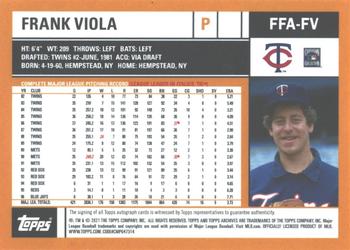 2021 Topps Archives - Fan Favorites Autographs #FFA-FV Frank Viola Back
