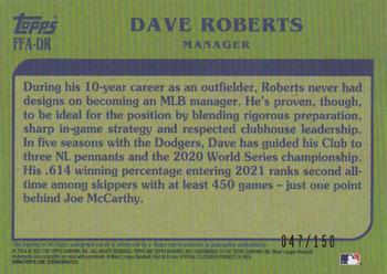 2021 Topps Archives - Fan Favorites Autographs Purple #FFA-DR Dave Roberts Back