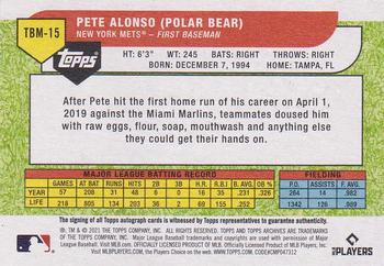 2021 Topps Archives - 1989 Topps Big Minis #TBM-15 Pete Alonso Back