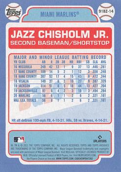 2021 Topps Archives - 1991 Topps Bazooka Shining Stars #91BZ-14 Jazz Chisholm Jr. Back