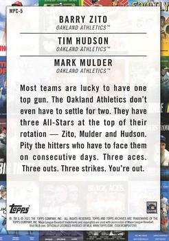 2021 Topps Archives - Movie Poster Cards #MPC-5 Mark Mulder / Tim Hudson / Barry Zito Back