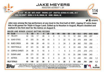 2022 Topps Chrome #114 Jake Meyers Back