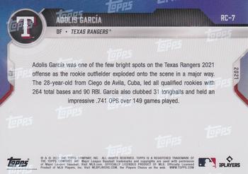 2021 Topps Now Rookie Cup #RC-7 Adolis Garcia Back