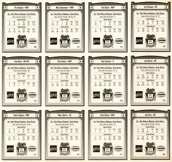 1991 Crown/Coca-Cola Baltimore Orioles - Panels #109-120 Pat Dobson / Tom Dodd / Harry Dorish / Moe Drabowsky / Dick Drago / Walt Dropo / Tom Dukes / Dave Duncan / Ryne Duren / Joe Durham / Jim Dwyer / Jim Dyck Back