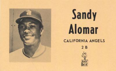 1971 Jack in the Box California Angels #NNO Sandy Alomar Front