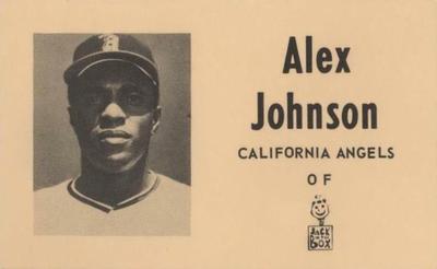 1971 Jack in the Box California Angels #NNO Alex Johnson Front