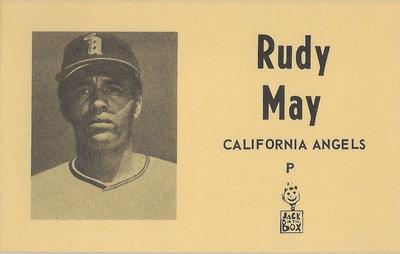 1971 Jack in the Box California Angels #NNO Rudy May Front