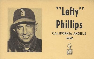 1971 Jack in the Box California Angels #NNO Lefty Phillips Front