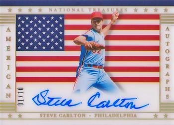 2021 Panini National Treasures - American Autographs Gold #USA-SC Steve Carlton Front