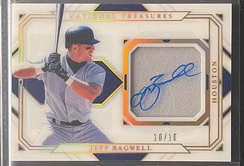 2021 Panini National Treasures - Shadowbox Swatch Signatures Gold #SSS-JB Jeff Bagwell Front