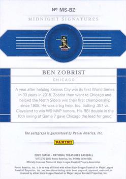 2021 Panini National Treasures - Supplied Cards #MS-BZ Ben Zobrist Back
