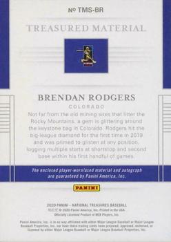 2021 Panini National Treasures - Supplied Cards #TMS-BR Brendan Rodgers Back