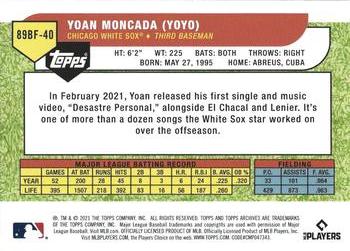 2021 Topps Archives - 1989 Topps Big Foil #89BF-40 Yoan Moncada Back