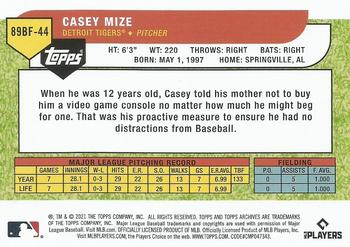 2021 Topps Archives - 1989 Topps Big Foil #89BF-44 Casey Mize Back