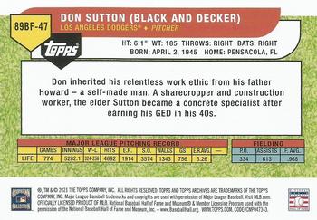 2021 Topps Archives - 1989 Topps Big Foil #89BF-47 Don Sutton Back