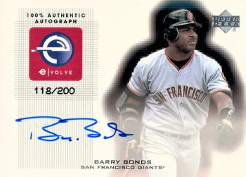 2001 Upper Deck - e-Card e|volve Autographs (Series Two) #eS-BB Barry Bonds Front