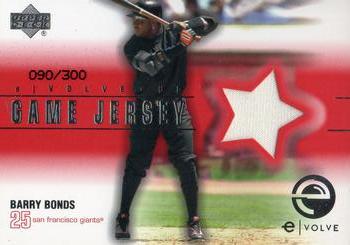 2001 Upper Deck - e-Card e|volve Game Jerseys (Series Two) #eJ-BB Barry Bonds Front