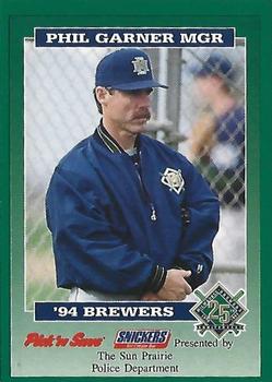 1994 Milwaukee Brewers Police - Sun Prairie Police Department #NNO Phil Garner Front