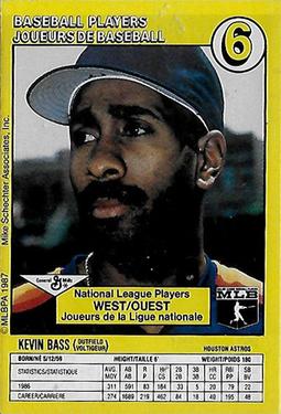 1987 General Mills Booklets - NL West #NNO Kevin Bass / Mike Scott Front