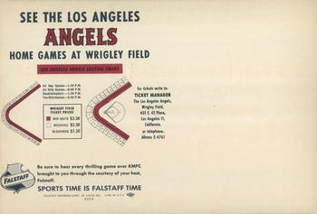 1961 Falstaff Beer Los Angeles Angels Team Photo #NNO Los Angeles Angels Back