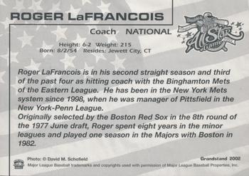 2002 Grandstand AA All-Star Game #NNO Roger LaFrancois Back
