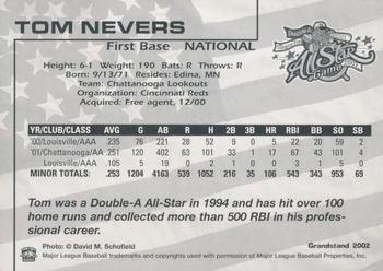 2002 Grandstand AA All-Star Game #NNO Tom Nevers Back