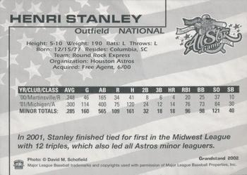 2002 Grandstand AA All-Star Game #NNO Henri Stanley Back
