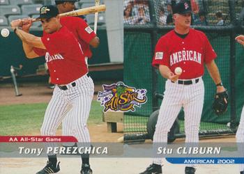 2002 Grandstand AA All-Star Game #NNO Tony Perezchica / Stu Cliburn Front