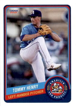 2021 Choice Amarillo Sod Poodles #2 Tommy Henry Front
