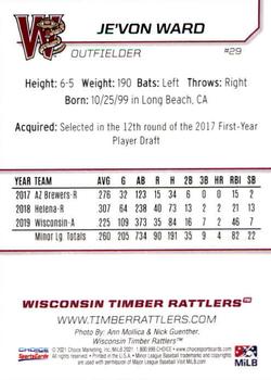 2021 Choice Wisconsin Timber Rattlers #29 Je'Von Ward Back