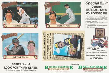 1989 San Diego Padres - Uncut Panels #5-8 John Kruk / Jack Clark / Eric Show / Rollie Fingers Front