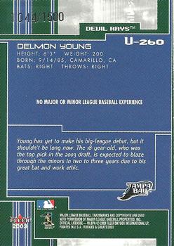 2003 Fleer Rookies & Greats - 2003 Ultra Rookie Update #U-260 Delmon Young Back