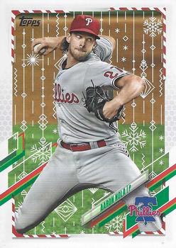 2021 Topps Holiday #HW7 Aaron Nola Front